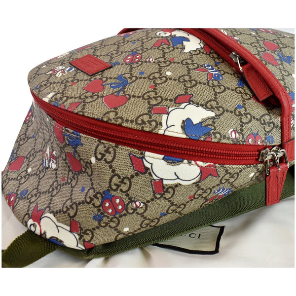 GUCCI Children's Duck Printed GG Coated Canvas Backpack Biege