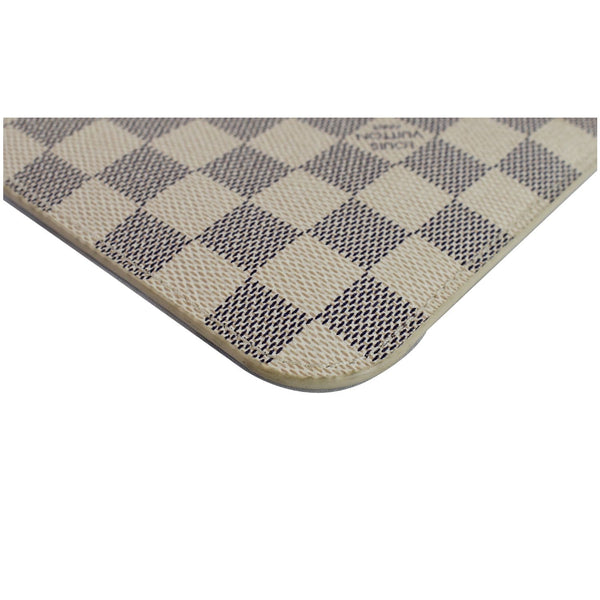 LOUIS VUITTON Pochette Wristlet Pouch Damier Azur Neverfull MM White