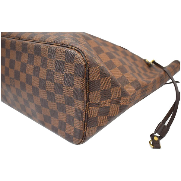 LOUIS VUITTON Neverfull MM Damier Ebene Tote Shoulder Bag Brown