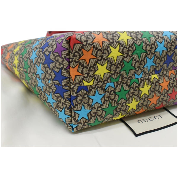 GUCCI Children's Rainbow Star Supreme Canvas Tote Bag Multicolor 410812