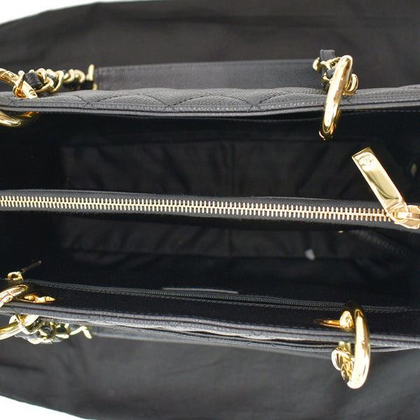 CHANEL Grand Shopping GST Caviar Leather Tote Bag Black