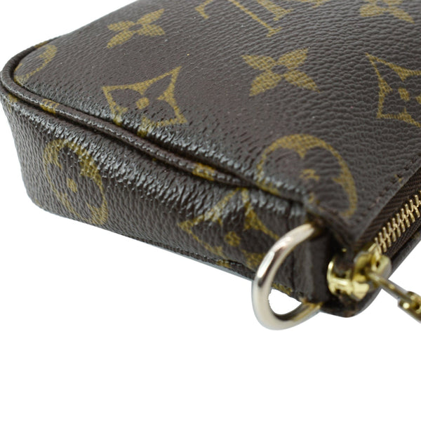 LOUIS VUITTON Mini Pochette Monogram Canvas Accessoires Pouch Brown