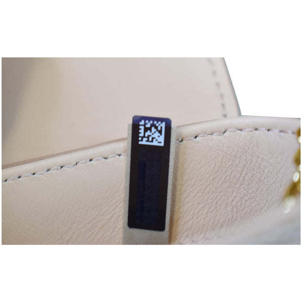 CHLOE Aby Lock Small Embossed/Calfskin Leather Chain Shoulder Bag Beige