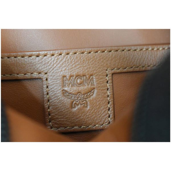 MCM Stark Classic Small Visetos Canvas Backpack Bag Black