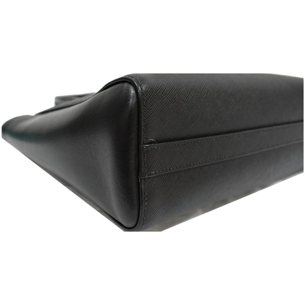 PRADA Borsa A Mano Saffiano Leather Tote Shoulder Bag Black