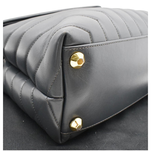 YVES SAINT LAURENT Medium Loulou Matelasse Leather Chain Shoulder Bag Dark Smog