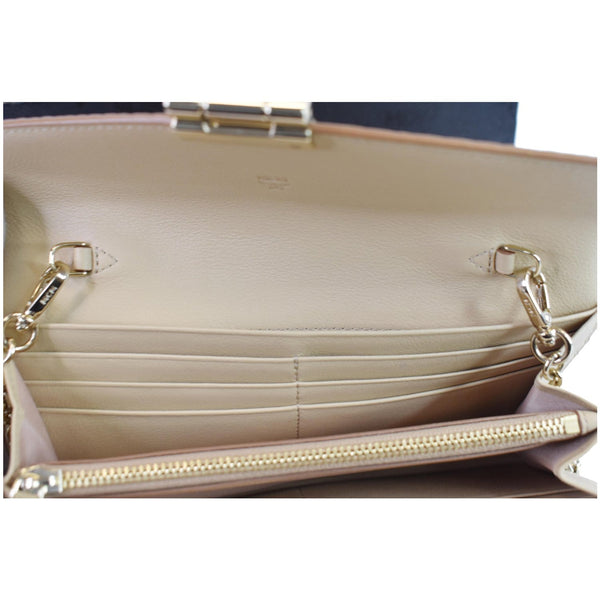 MCM Berlin Visetos Crossbody Chain on Wallet Gold