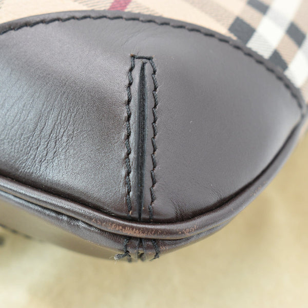 BURBERRY Haymarket Check Canvas Crossbody Bag Beige