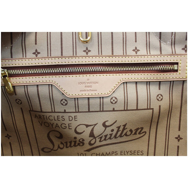 Louis Vuitton Neverfull MM Monogram Canvas Tote Bag Tag