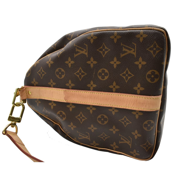 LOUIS VUITTON Keepall 50 Bandouliere Monogram Canvas Travel Bag Brown