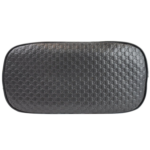 Louis Vuitton Dome Leather Medium Shoulder Bag Black flat base