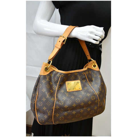 LOUIS VUITTON Galliera PM Monogram Canvas Shoulder Tote Bag Brown