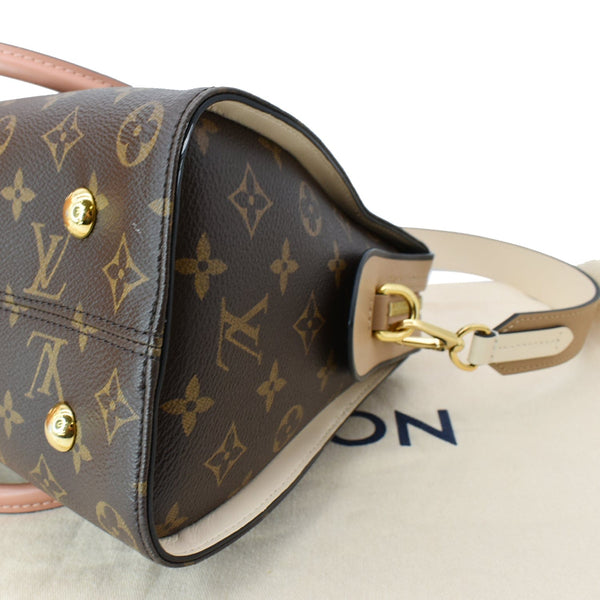 LOUIS VUITTON Tuileries Monogram Canvas Shoulder Bag Sesame Peach Creme