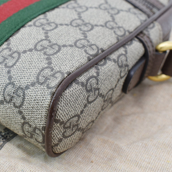 GUCCI Ophidia GG Supreme Canvas Shoulder Bag Beige 598127