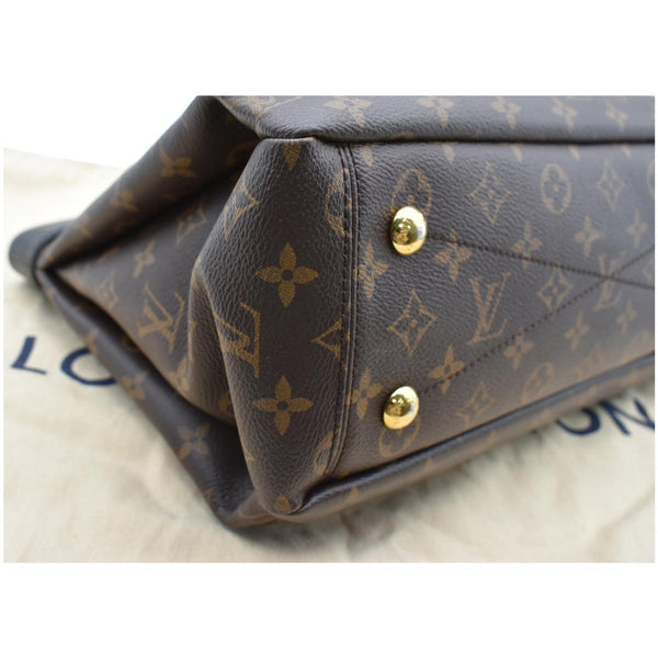 LOUIS VUITTON Pallas Chain Monogram Canvas Shopper Tote Bag Brown