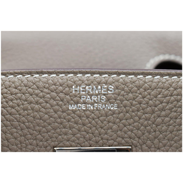 HERMES Birkin 25 Togo Leather Tote Bag Etoupe