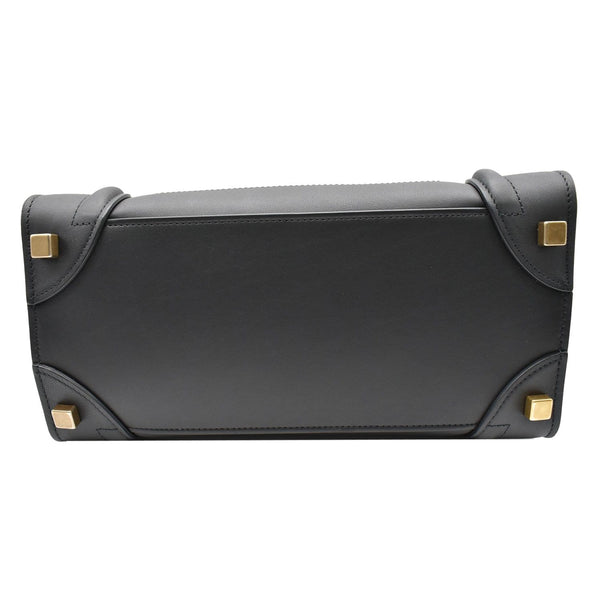 Celine Mini Luggage Leather Tote Bag - bottom preview