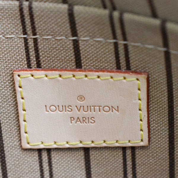LOUIS VUITTON Neverfull MM Monogram Canvas Pochette Wristlet Pouch Brown