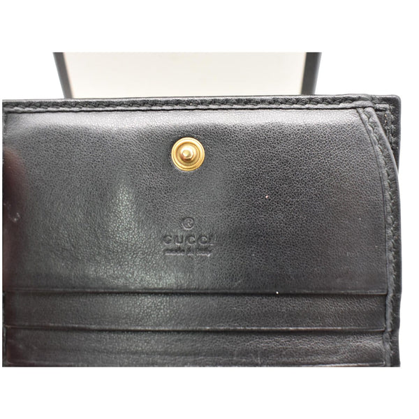Gucci Marmont GG Matelasse Leather Card Case Wallet Black 466492