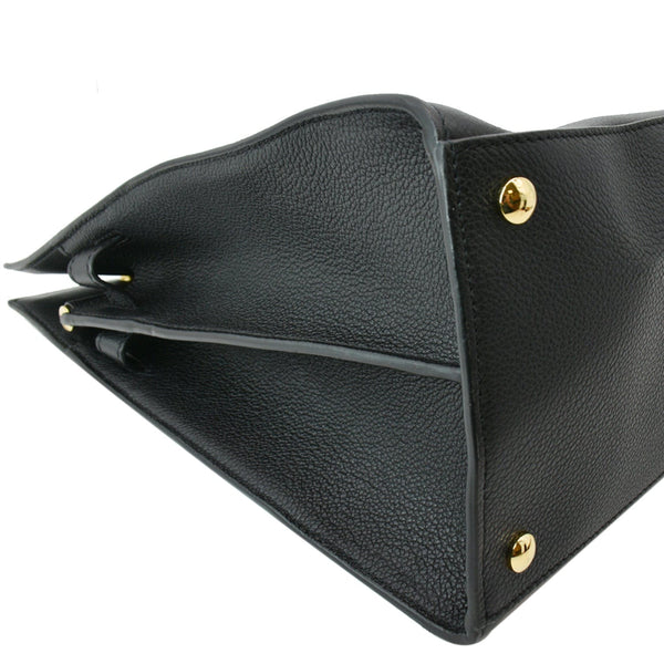 BURBERRY Large Title Leather Tote Bag Black