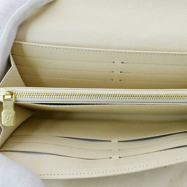 LOUIS VUITTON Damier Azur Sarah Wallet White