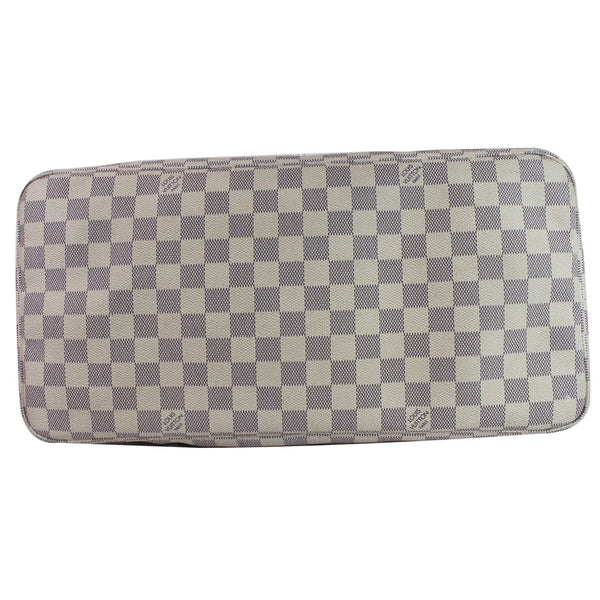 Louis Vuitton Neverfull GM Damier Azur Tote Shoulder - flat white bottom
