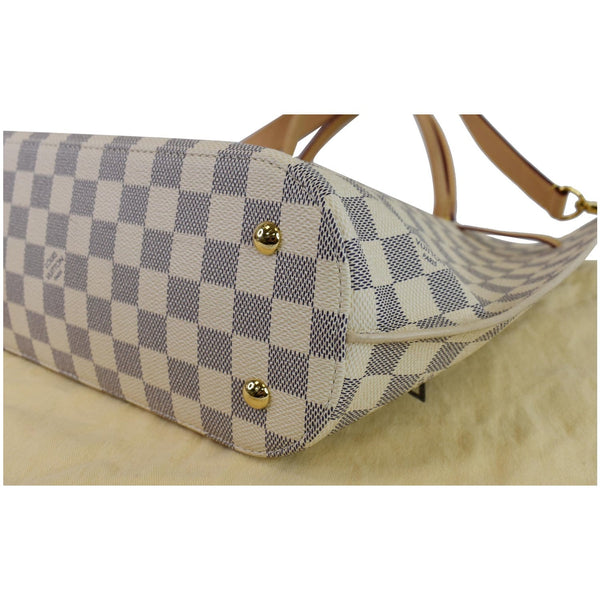 Louis Vuitton Girolata Damier Azur handbag side corner view
