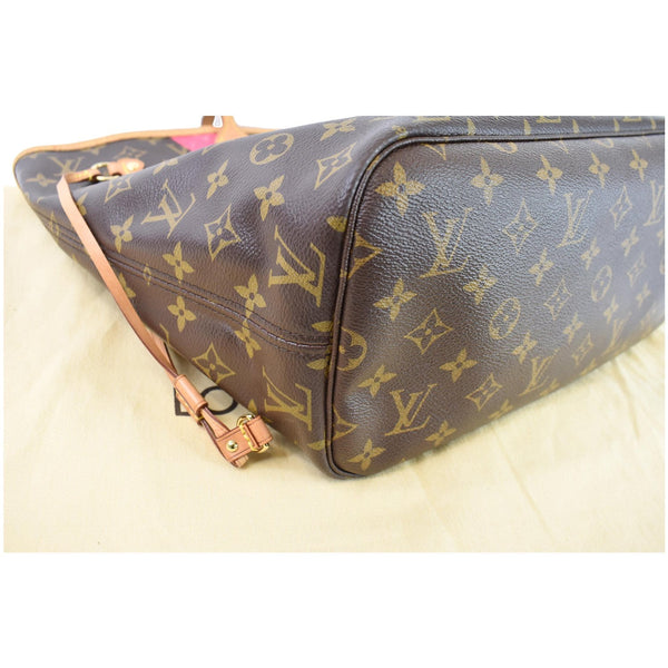 LOUIS VUITTON V Neverfull MM Monogram Canvas Shoulder Bag Brown