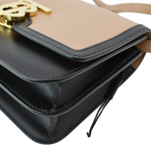 BURBERRY TB Small Leather Crossbody Bag Beige - Hot Deals