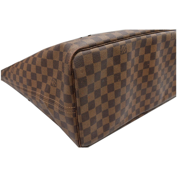 LOUIS VUITTON Neverfull GM Damier Ebene Tote Bag Brown