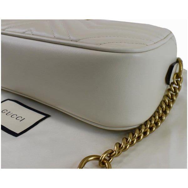 Gucci GG Marmont Matelasse Small Leather bag white