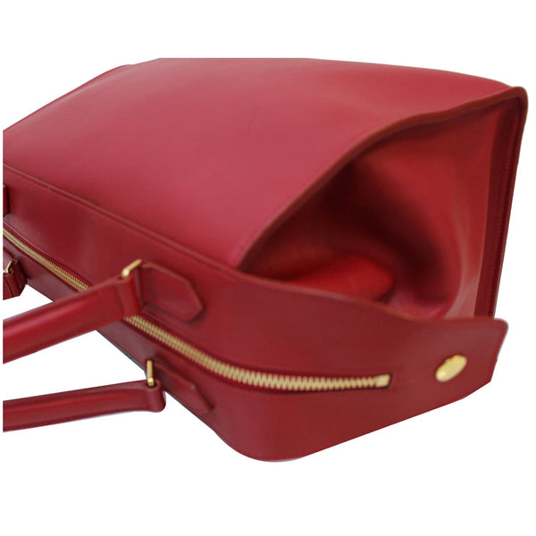 CELINE Ring Small Smooth Leather Tote Bag Red