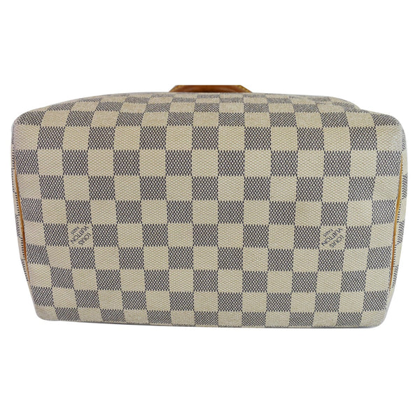 LOUIS VUITTON Speedy 25 Damier Azur Satchel Bag White