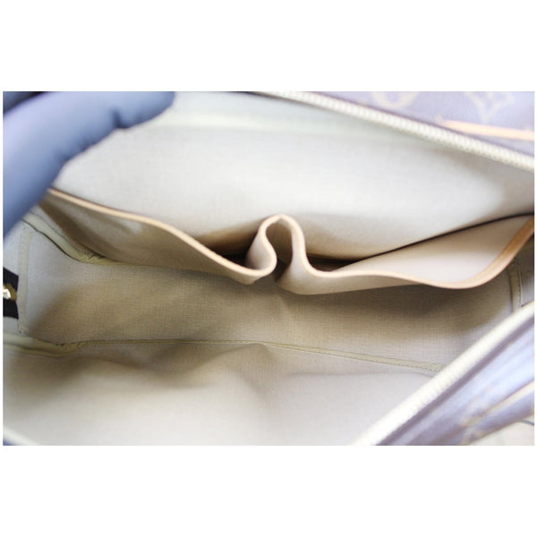 Louis Vuitton Reporter GM Monogram Canvas Shoulder Bag - gray interior