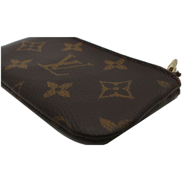 LOUIS VUITTON Pochette Key Cles Monogram Canvas Coin Case Brown