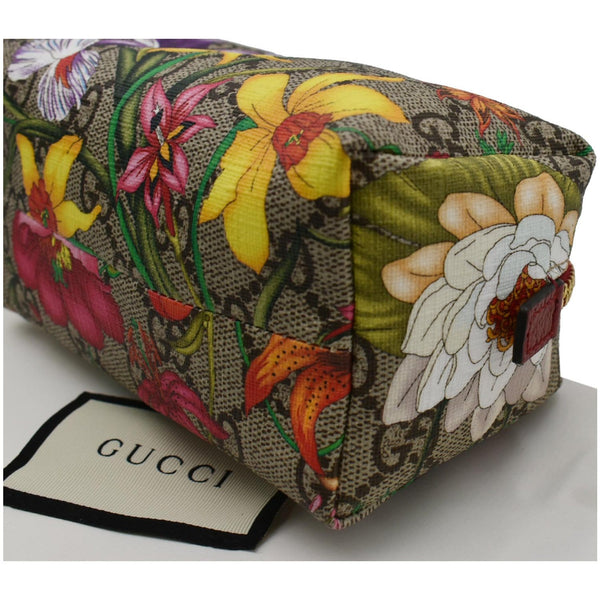 GUCCI Ophidia Floral GG Supreme Monogram Cosmetic Case Red 548394