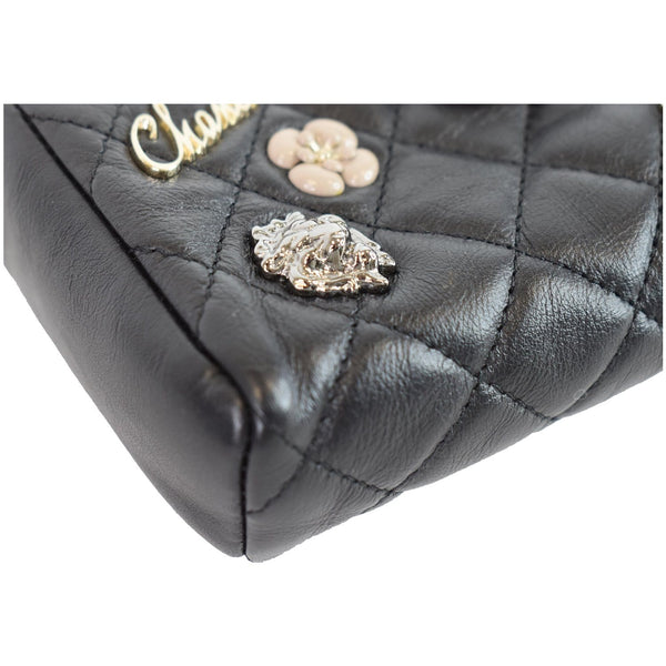 CHANEL Reissue Lucky Charm Quilted Leather Chain Crossbody Clutch Bag Black