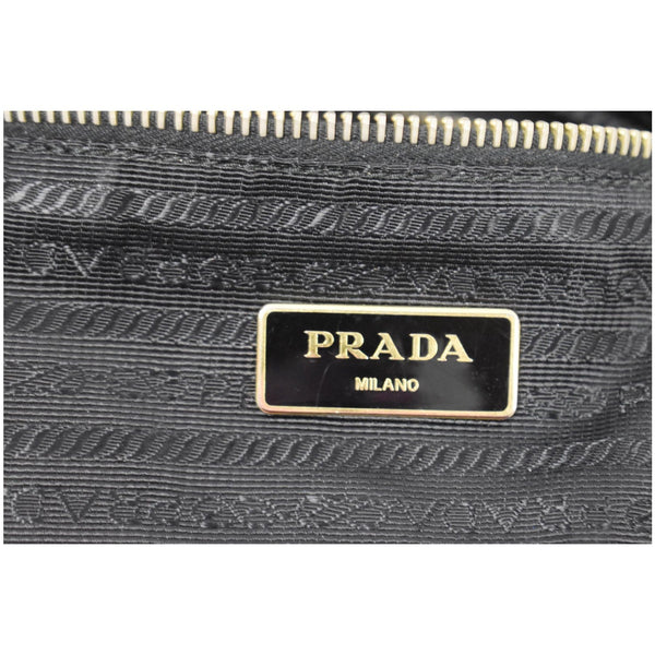 PRADA Tessuto Saffiano Nylon Tote Shoulder Bag Black