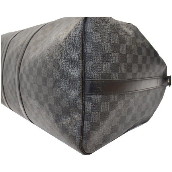LOUIS VUITTON Keepall Bandouliere 55 Damier Graphite Travel Bag Black