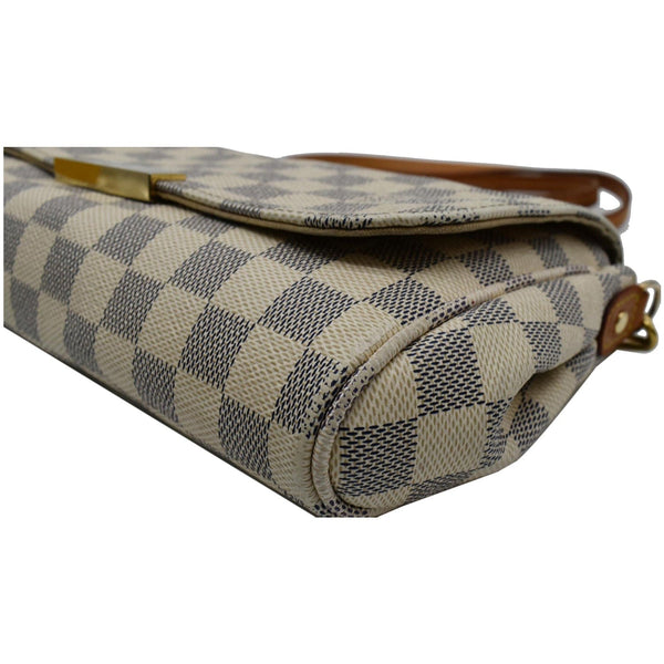 LOUIS VUITTON Favorite MM Damier Azur Crossbody Bag White