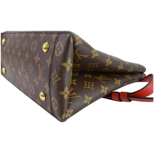 Louis Vuitton Flower Monogram Canvas Shoulder Tote Bag - corrner close view