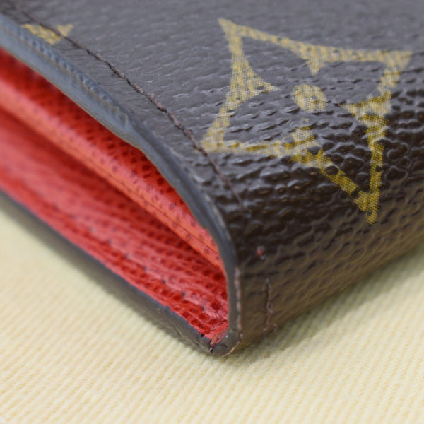 LOUIS VUITTON Groom Portefeuille Sarah Monogram Canvas Wallet Brown