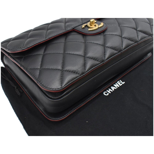 CHANEL Perfect Edge Large Quilted Leather Shoulder Bag Black