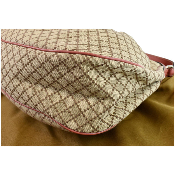 Gucci Medium Sukey Diamante Canvas Bag bottom corner