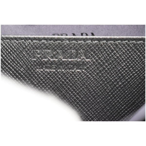 PRADA Saffiano Leather Card Holder Black