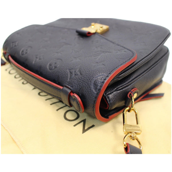 LOUIS VUITTON Metis Pochette Empreinte Leather Crossbody Bag Blue