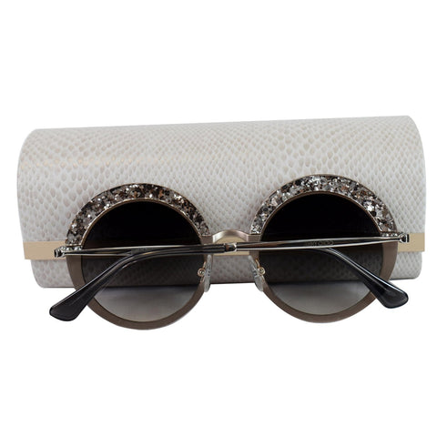 JIMMY CHOO Grey Gradient Round Sunglasses GOTHA/S 509C 50 - Final Sale