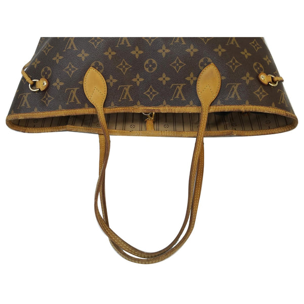LOUIS VUITTON Neverfull MM Monogram Canvas Tote Shoulder Bag Brown