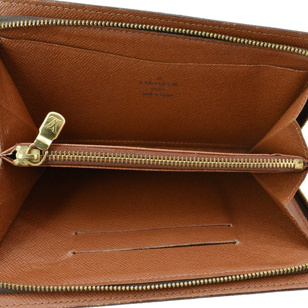LOUIS VUITTON Monogram Canvas Zippy Wallet Brown