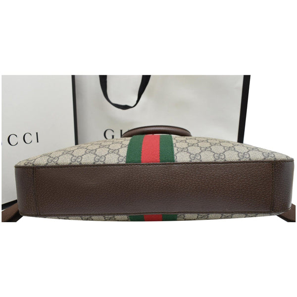 GUCCI Ophidia Soft GG Supreme Canvas Leather Briefcase Shoulder Bag Beige 574793